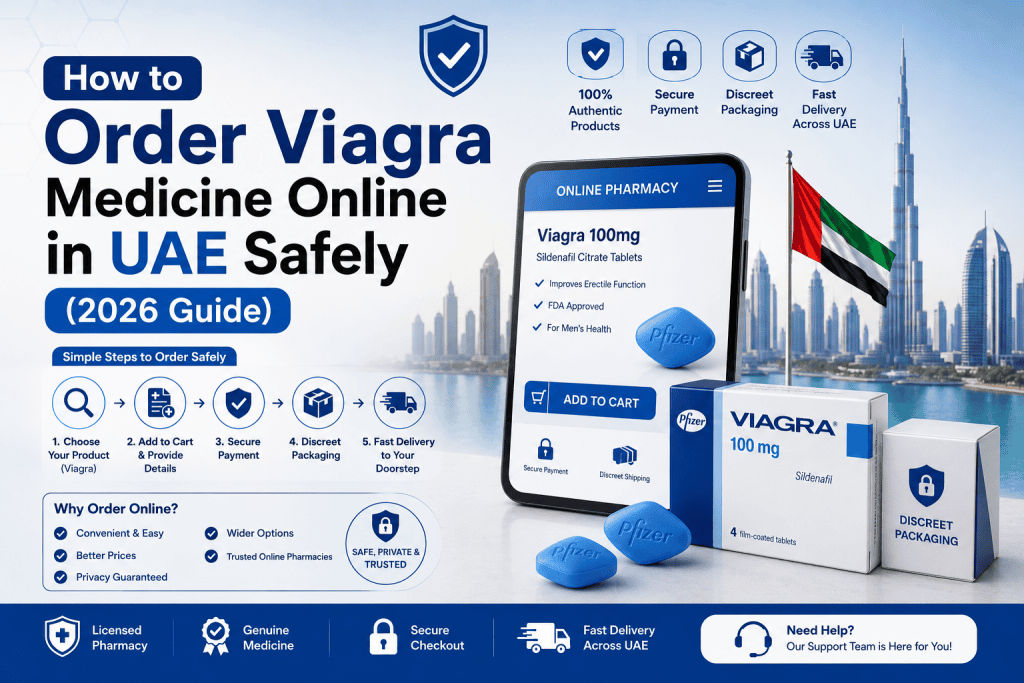 How to order Viagra medicine online safely in the UAE with secure checkout, discreet packaging, and fast delivery.