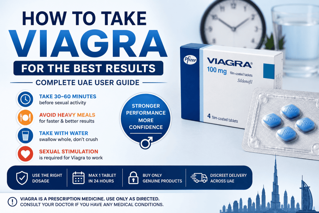 How to take Viagra for the best results with dosage, timing, and safety tips for UAE users.